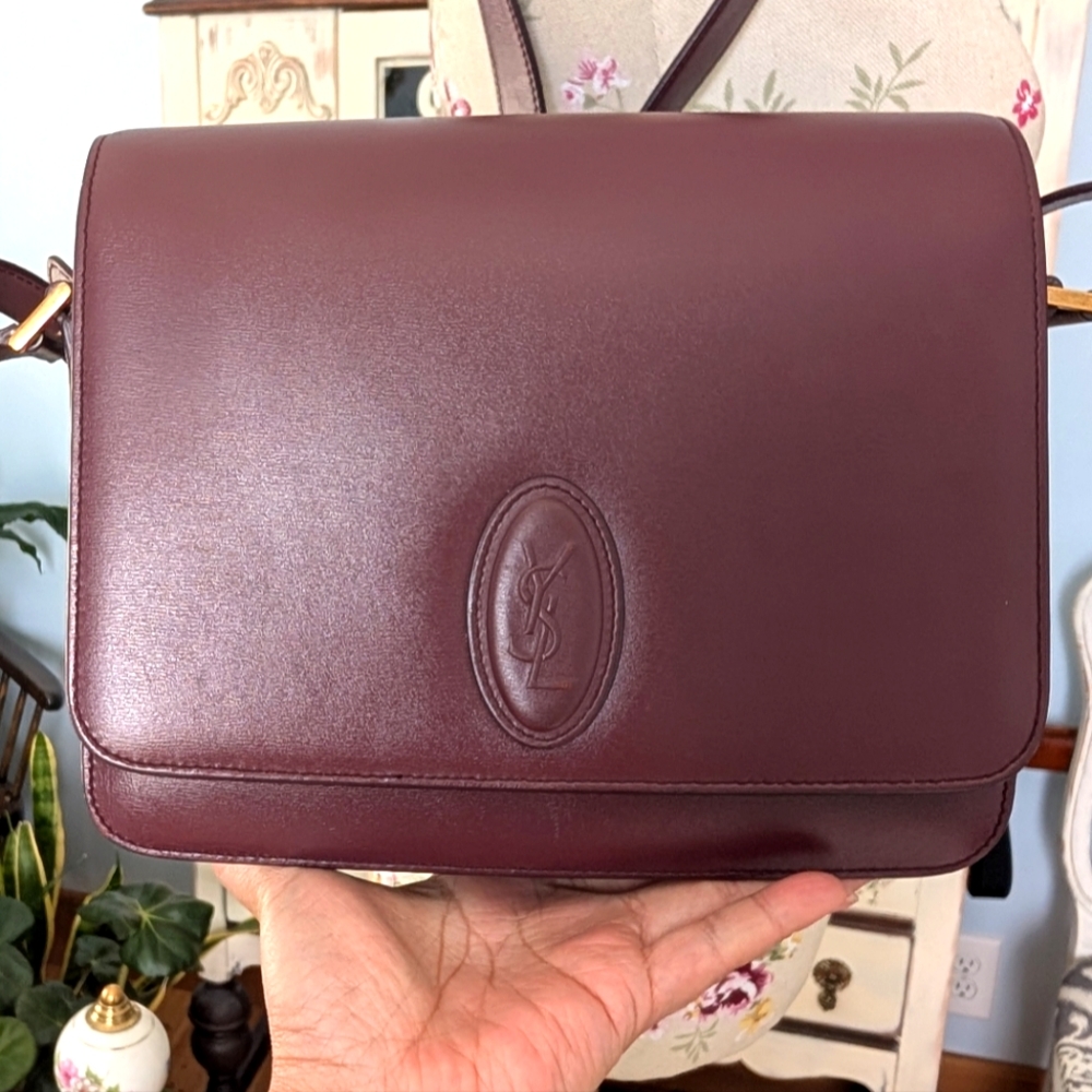 Yves Saint Laurent Burgundy crossbody Shoulder Bag‎